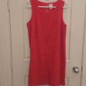 SIGRID OLSEN Sleeveless Eyelet Trapeze Mini Dress